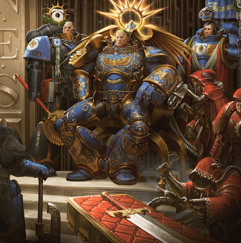 Primarch Guilliman with Tech-Priests Artwork
