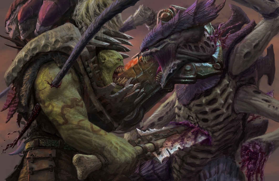 Ork versus Tyranid Epic Battle