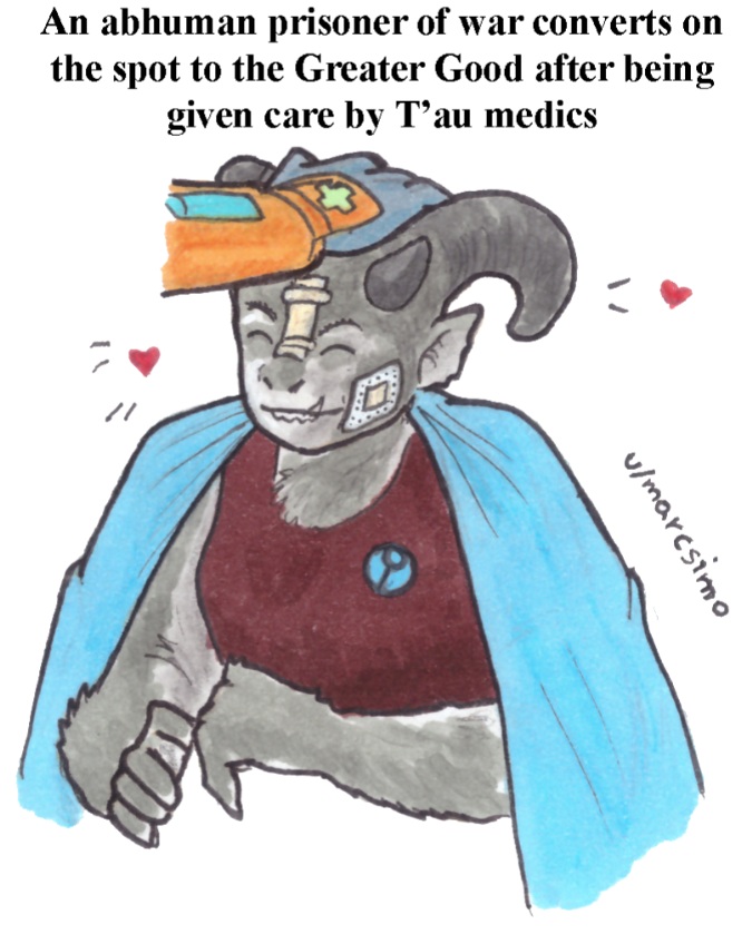 The promise of free healthcare and good food, Warhammer Meme