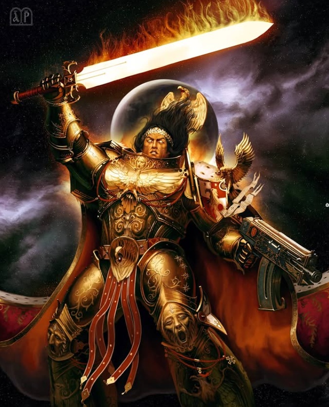 Emperor of Mankind with his Flaming Sword
