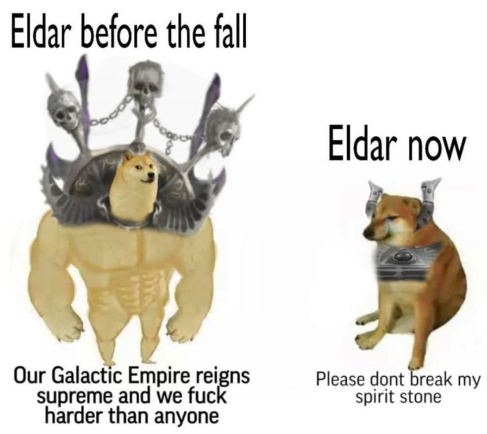 Eldar before the fall and Eldar now