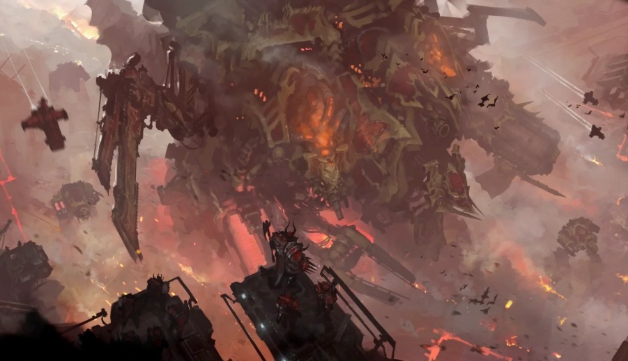 Abominatus, Chaos-corrupted Imperator-class Titan Warhammer 40k Art