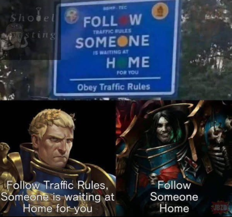 Help blind children vs help blind children, Warhammer Meme