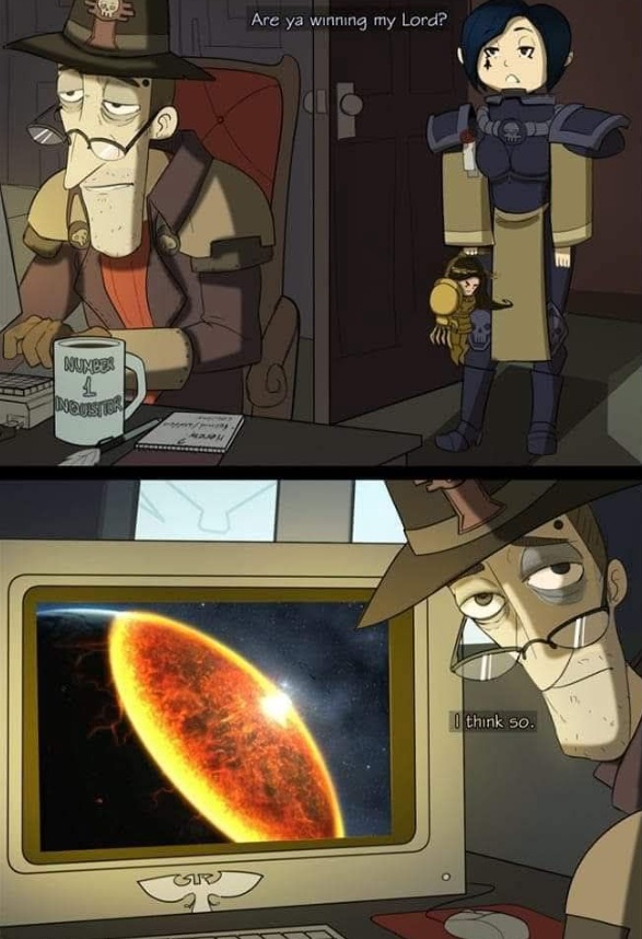 Sister of Battle & The Inquisitor Warhammer 40k Meme