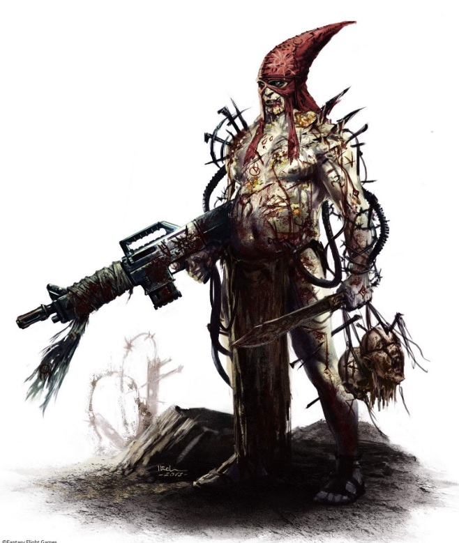 Khorne Cultist Warhammer 40k Artwork