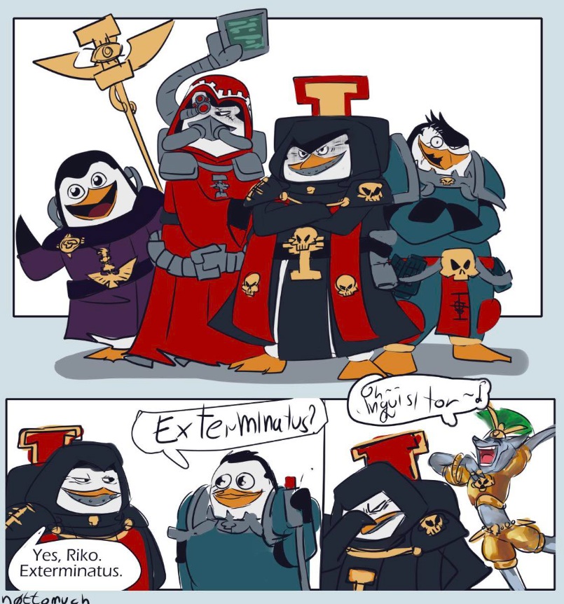Penguins of Madagascar Warhammer Crossover Comic
