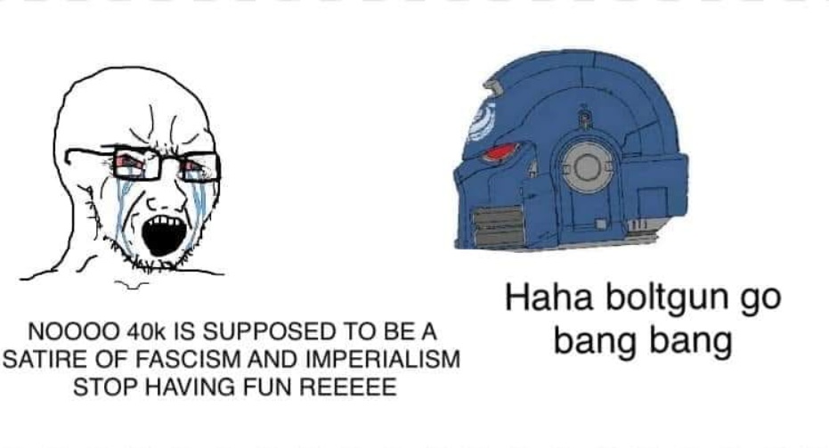 Haha boltgun go BOOM BOOM