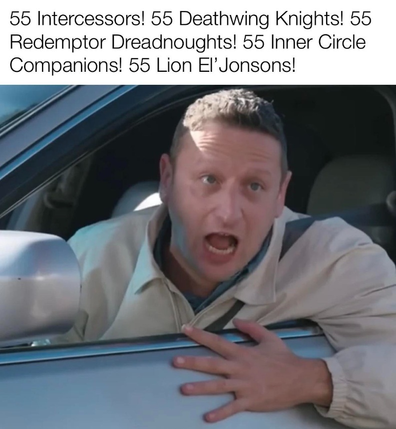Me as a Noob working on my very first army, I'm roaming the web trying to piece together the list I really like. Warhammer Meme