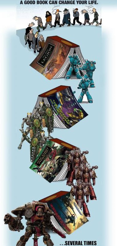 A Good Book Can Change Your Life....Warhammer Meme