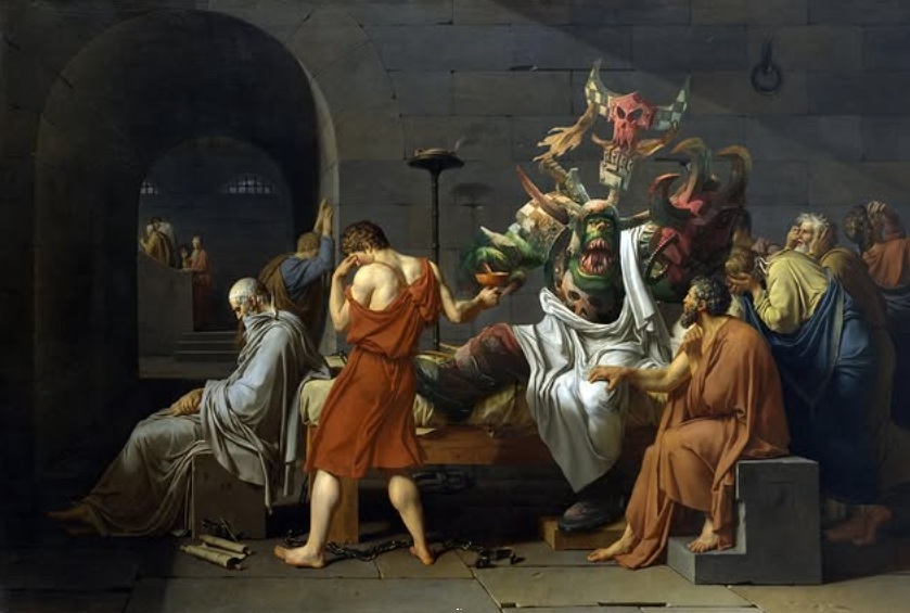 Ork in Death of Socrates Painting