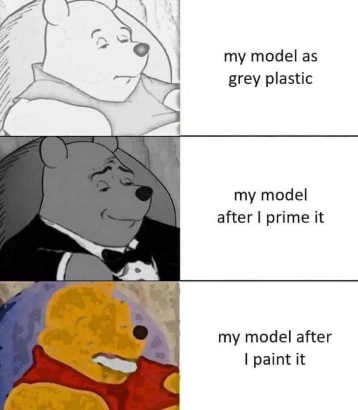My model after I paint it, Warhammer Meme