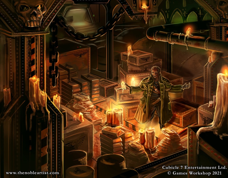 Rogue Trader Surrounded By His Treasures