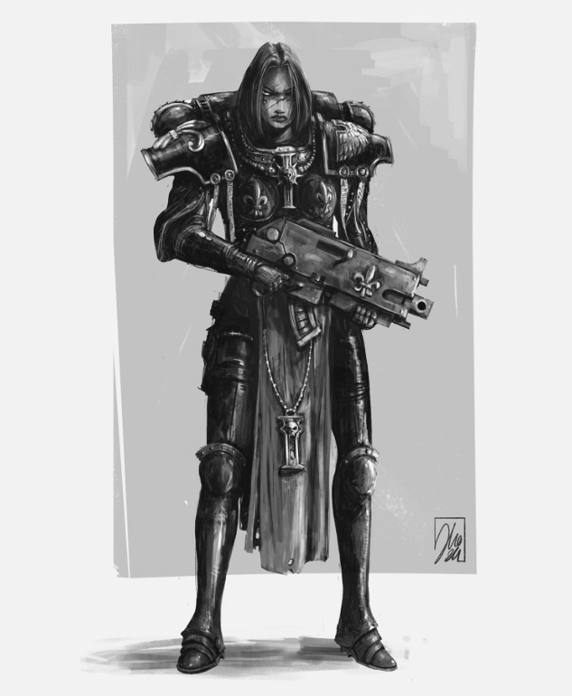 Battle Sister Adepta Sororitas Fan Artwork
