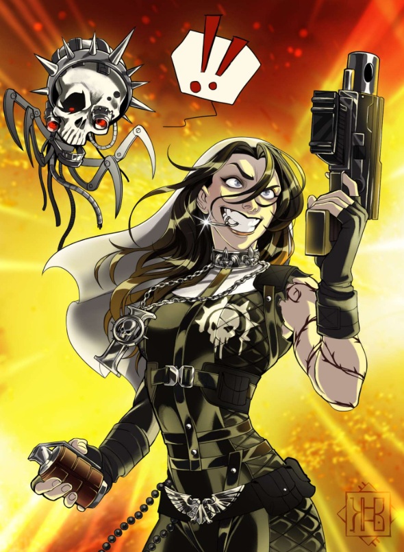 Bethrie Rosethorn, Inquisitorial Agent, OC Warhammmer 40k Art