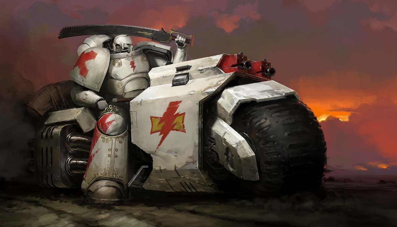White Scars Space Marine on Astartes Attack Bike
