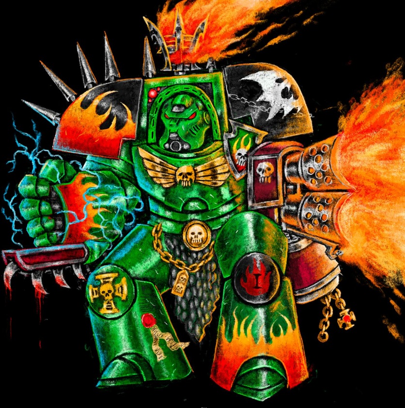 Salamander Space Marine Fierce Artwork