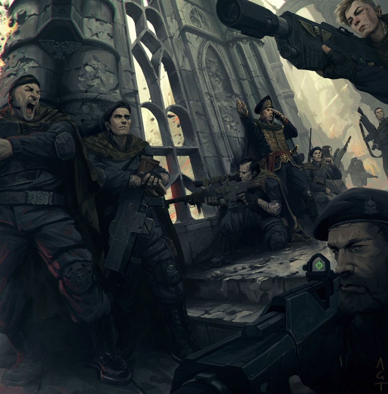 Colonel-Commissar Ibram Gaunt Commanding the Gaunt’s Ghosts