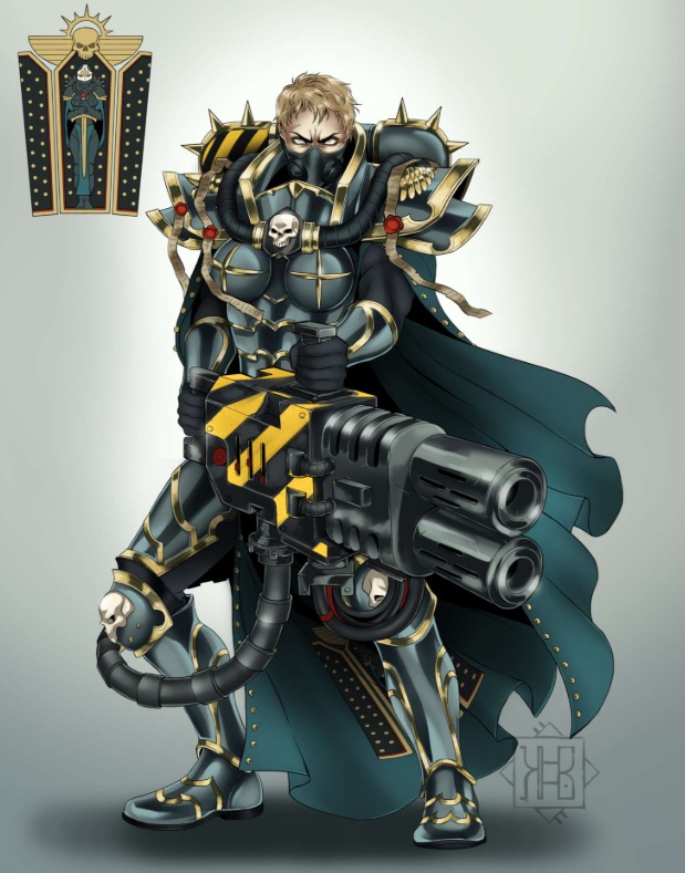 Fierce Battle Sister Warhammer 40k Art