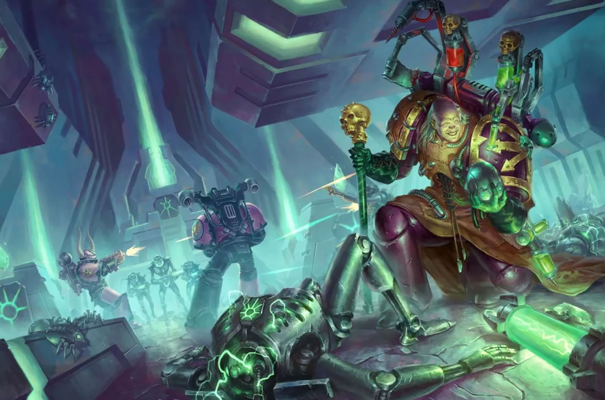 Fabius Bile And Emperor's Children Fighting Against Necron