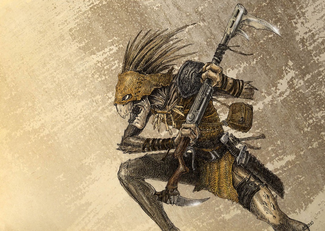 Warhammer 40k Kroot Warrior Art