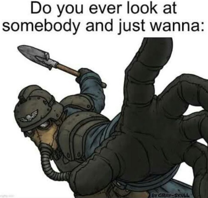 Do you ever look at someone and just wanna...Warhammer meme