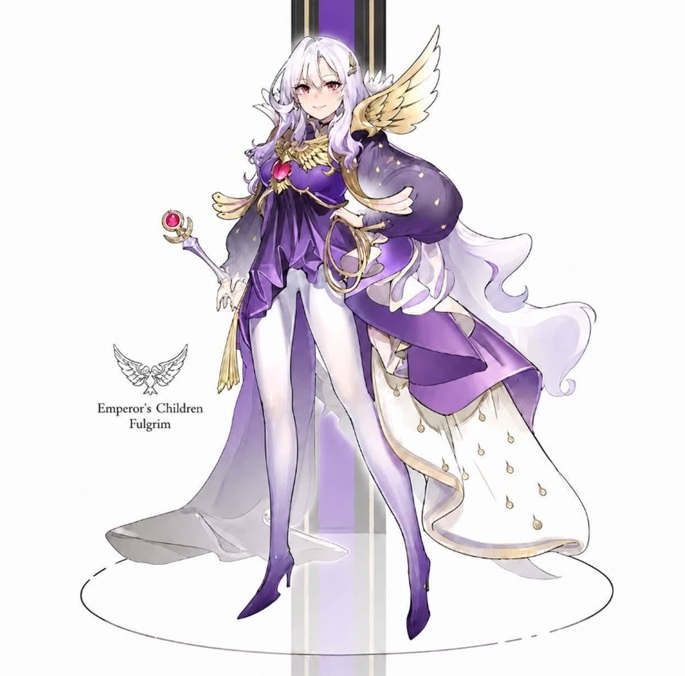 Fulgrim as a Anime Girl Warhammer 40k Art