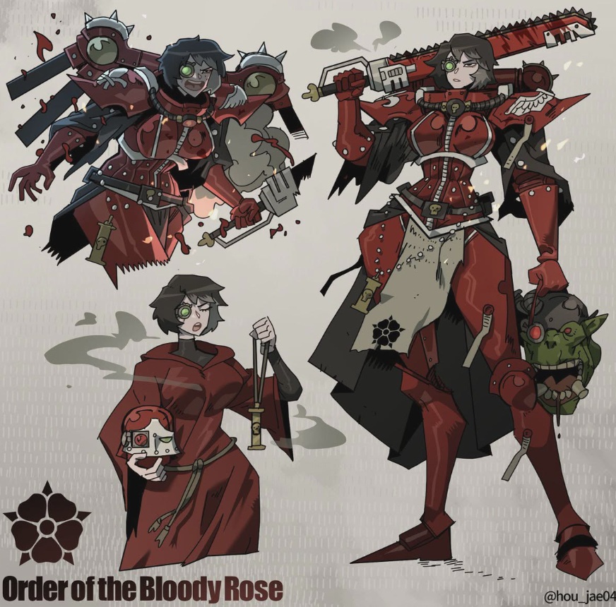 Sister of Battle, Order of the Bloody Rose Warhammer 40k Art