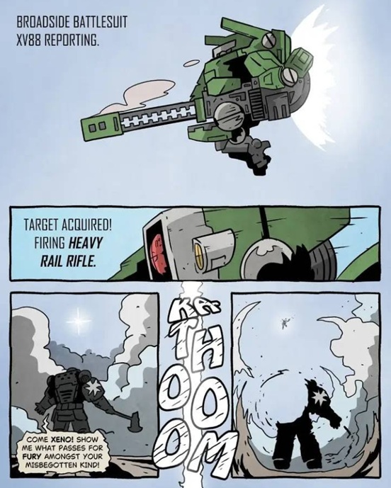 The Black Templar got the heads up, Warhammer Comic