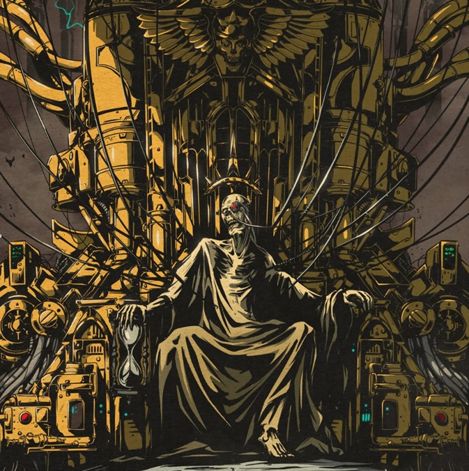 Emperor of Mankind on Golden Throne Artwork