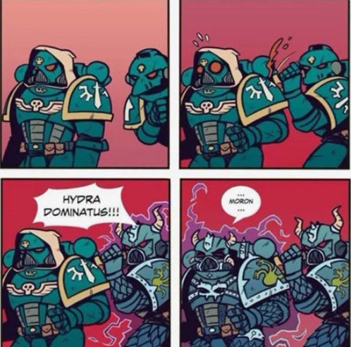 What a moron! Warhammer comic