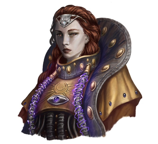 Theralyn Fiana, Chief Navigator of the Invincible Reason, House Ne’iocene Warhammer 40k Art