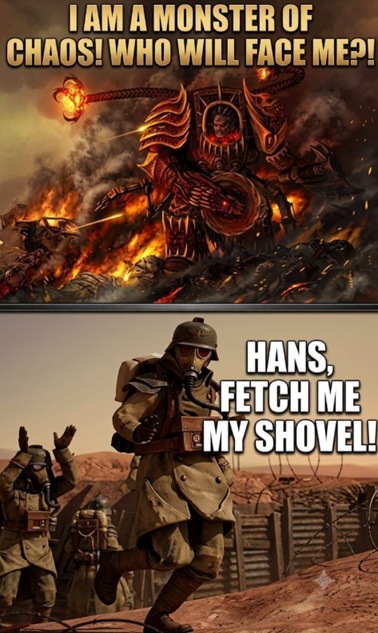 Digging one's own grave! Warhammer meme
