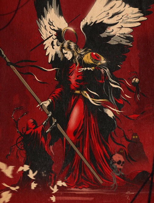 Sanguinius, the Great Angel & Tech-Priests