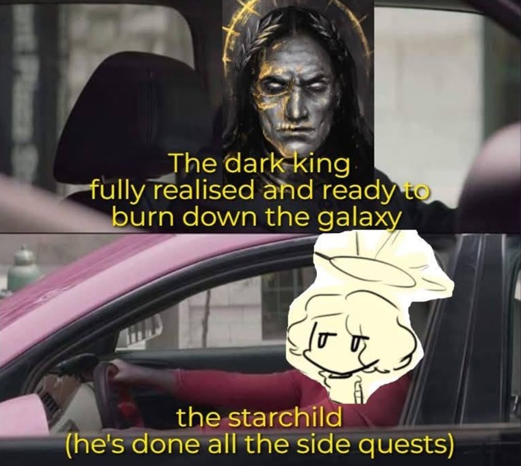 The Dark King Versus the Starchild Warhammer meme