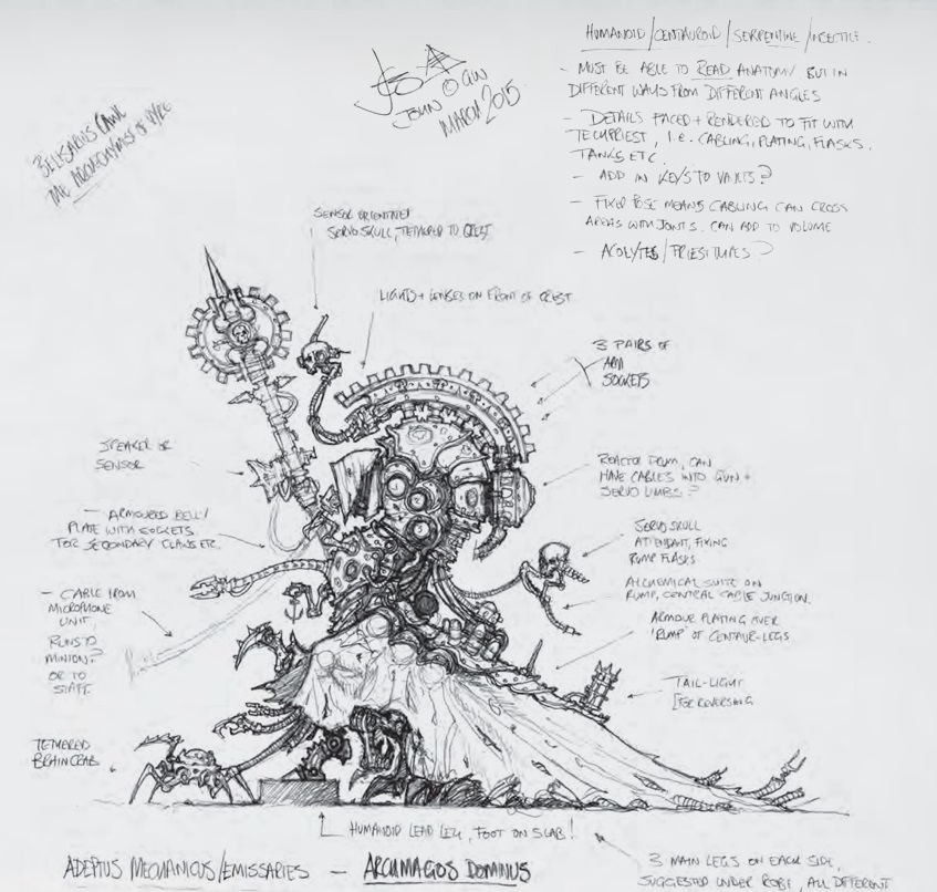 Belisarius Cawl Archmagos Dominus Sketch