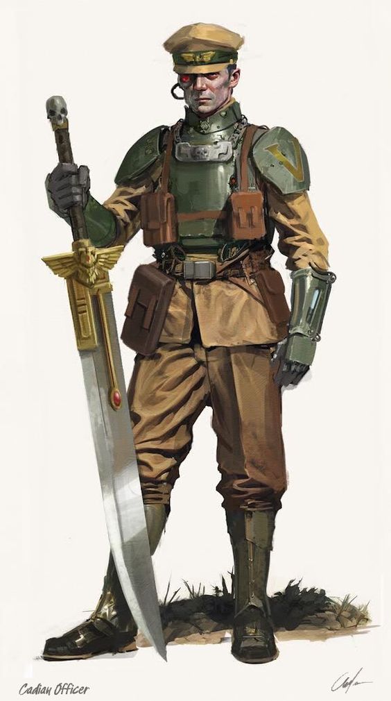 Cadian Officer Soldier Amazing Artwork