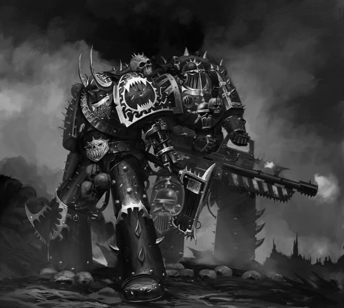 A Couple of Chaos Space Marines Artwork