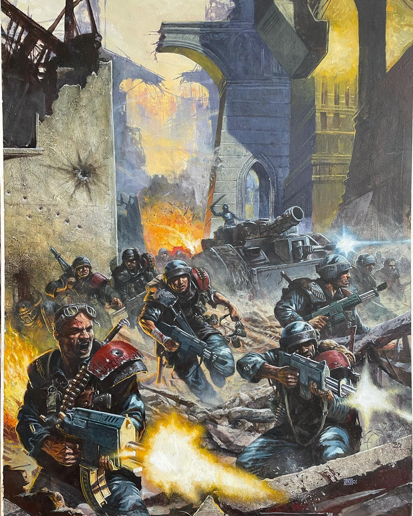 Cityfight of Imperial Guardsman Oldhammer Art