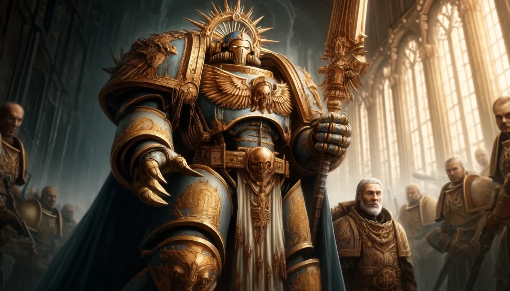 Emperor of Mankind Beside His Friend Malcador the Sigillite