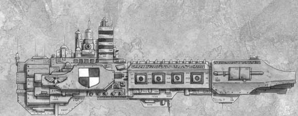 Grey Knights Strike Cruiser Sketch