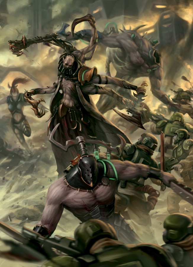 Haemonculus Drukhari Going into Battle Scene