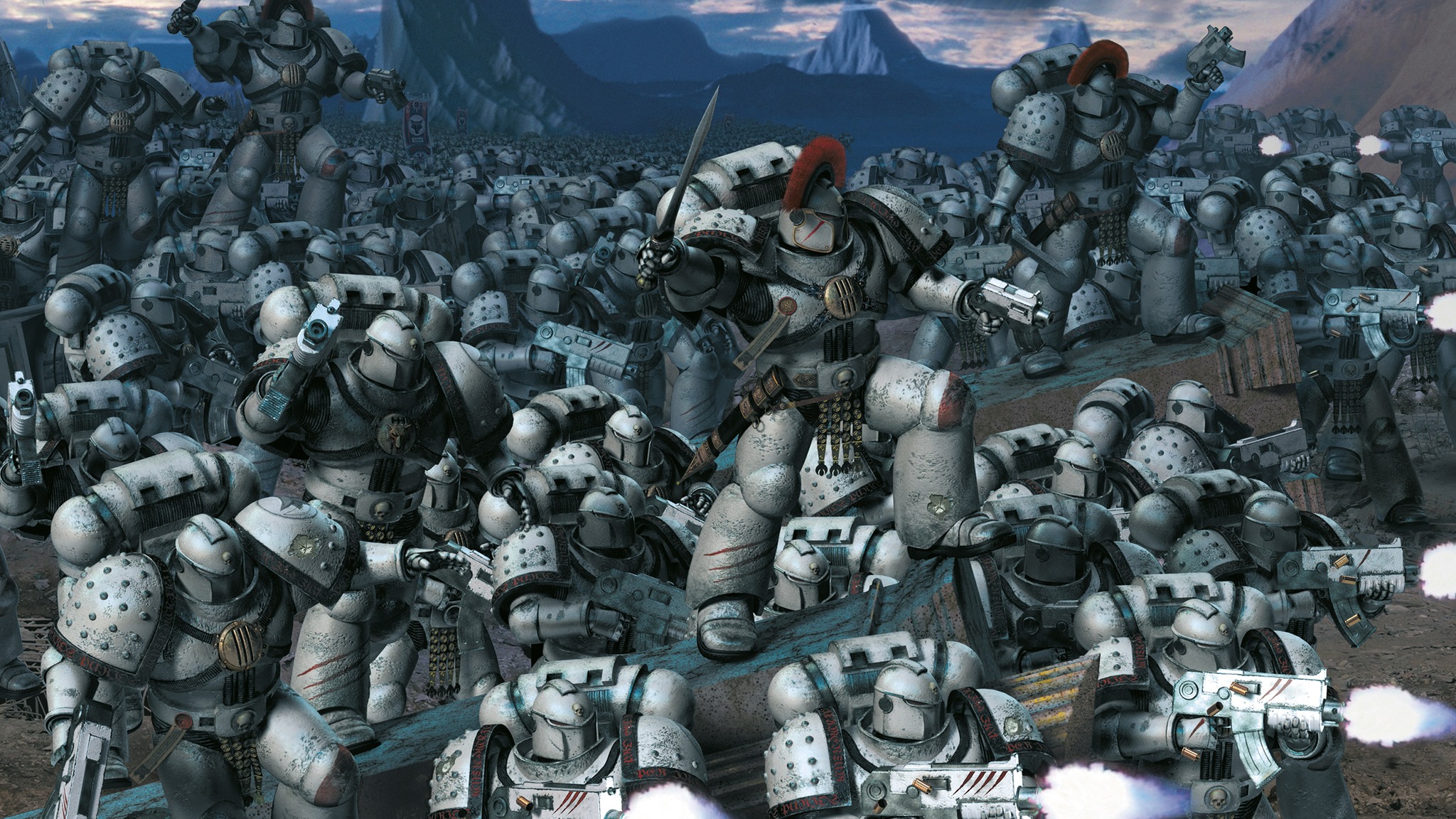 Horus Heresy Luna Wolves Legion Running into Battle Art