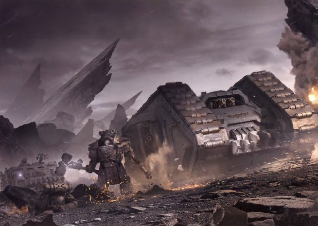 Land Raider Space Marines Tank Artwork