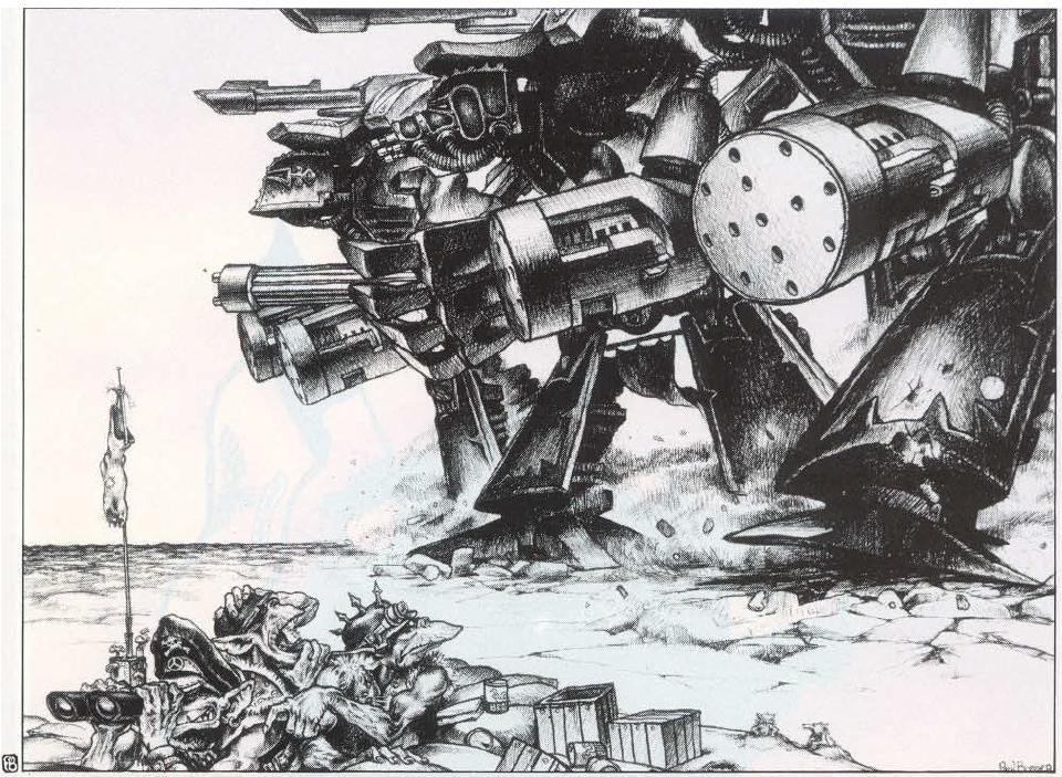 Oldhammer Titans vs Orks Great Drawing