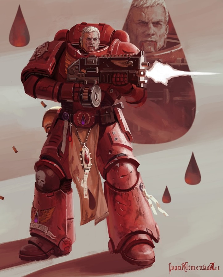 Space Marine Blood Angel Art