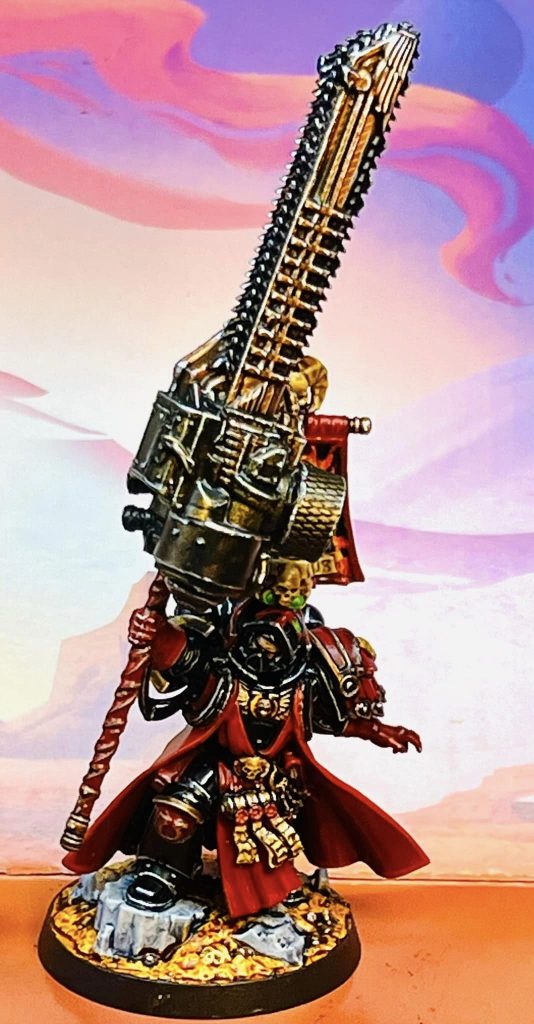 Space Marine with Super Huge Chainsword Miniature