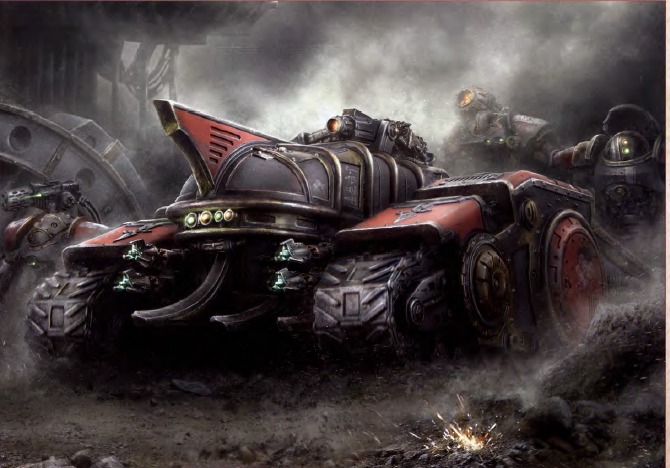 Adeptus Mechanicus Super Huge Tank Vehicle Artwork