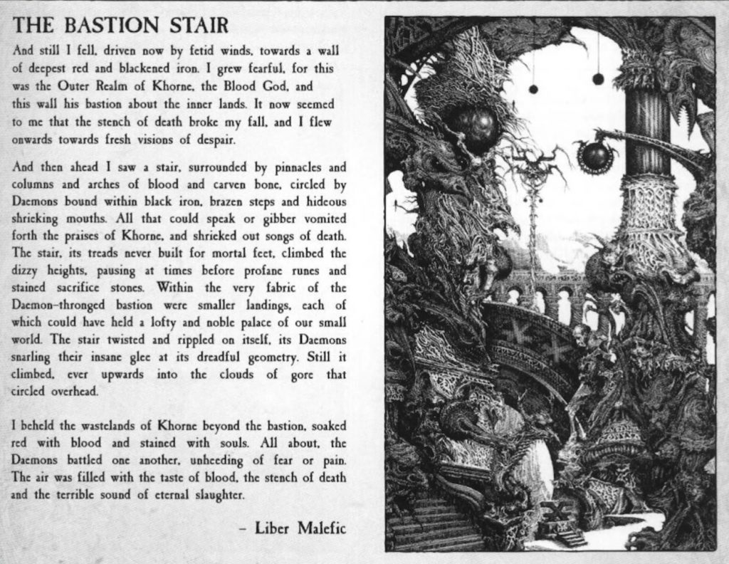 The Bastion Stair Oldhammer to the Lands of Khorne the Chaos God of Blood