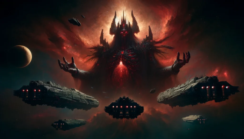 Khorne, the God of Blood Cosmic Scene Artwork