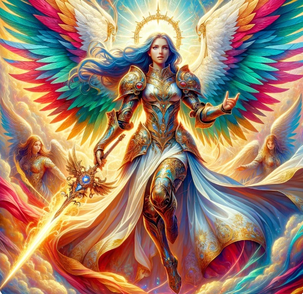 Celestine, the Living Saint, Adepta Sororitas Colourful Artwork